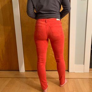 Salmon Skinny Leg Jeans